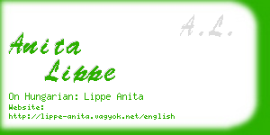 anita lippe business card